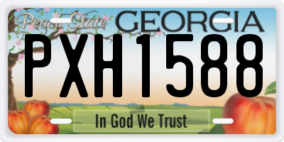 GA license plate PXH1588