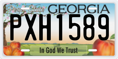 GA license plate PXH1589
