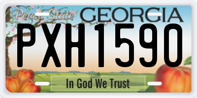 GA license plate PXH1590