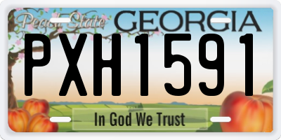 GA license plate PXH1591