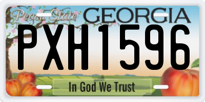 GA license plate PXH1596