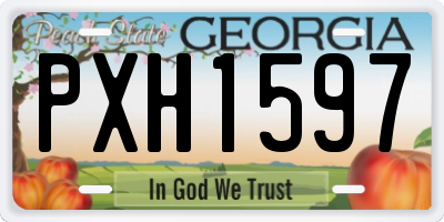 GA license plate PXH1597