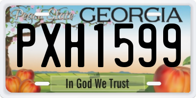 GA license plate PXH1599