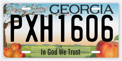 GA license plate PXH1606
