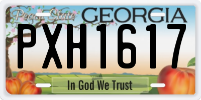 GA license plate PXH1617