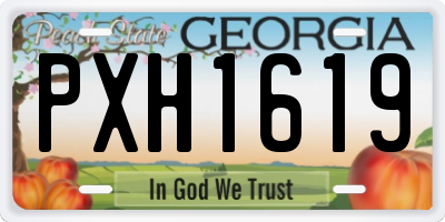 GA license plate PXH1619