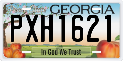 GA license plate PXH1621