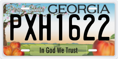GA license plate PXH1622