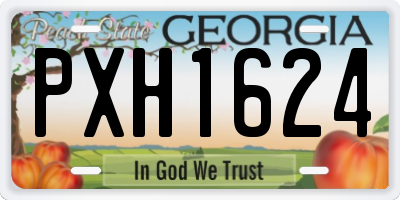 GA license plate PXH1624