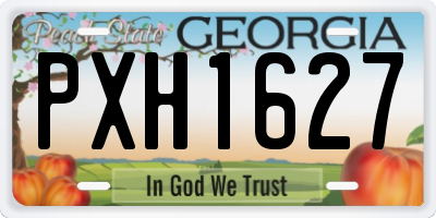 GA license plate PXH1627