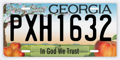 GA license plate PXH1632