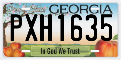 GA license plate PXH1635
