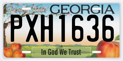 GA license plate PXH1636