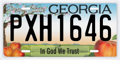 GA license plate PXH1646
