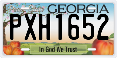 GA license plate PXH1652