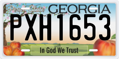 GA license plate PXH1653