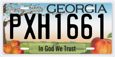 GA license plate PXH1661