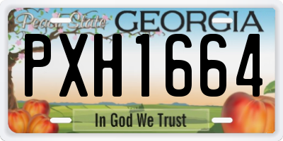 GA license plate PXH1664