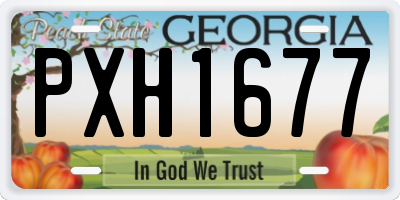 GA license plate PXH1677