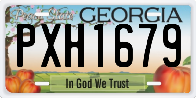 GA license plate PXH1679