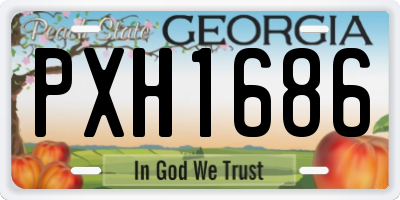 GA license plate PXH1686