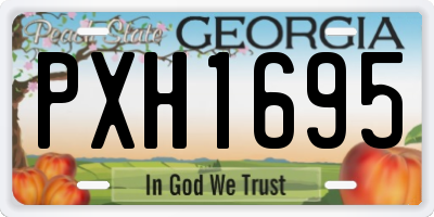 GA license plate PXH1695