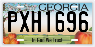GA license plate PXH1696