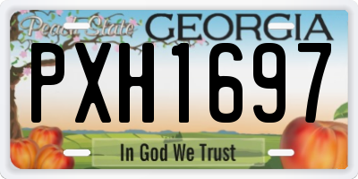 GA license plate PXH1697
