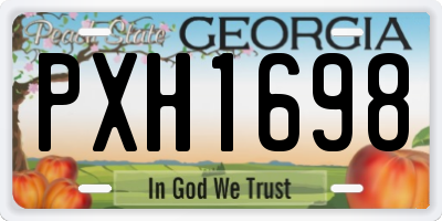 GA license plate PXH1698
