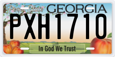 GA license plate PXH1710