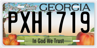 GA license plate PXH1719
