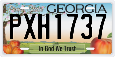 GA license plate PXH1737