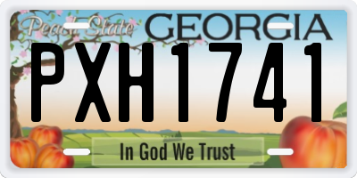 GA license plate PXH1741