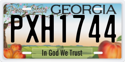 GA license plate PXH1744