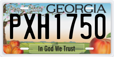GA license plate PXH1750