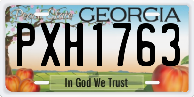 GA license plate PXH1763