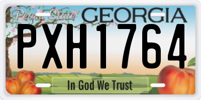 GA license plate PXH1764