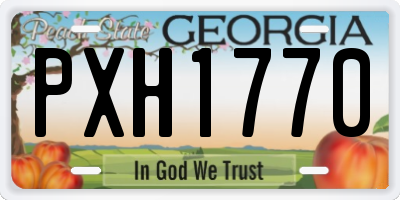 GA license plate PXH1770
