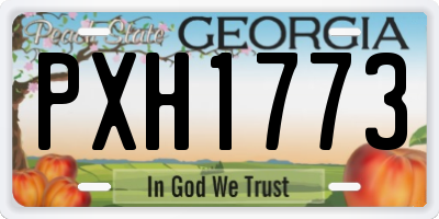 GA license plate PXH1773