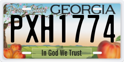 GA license plate PXH1774