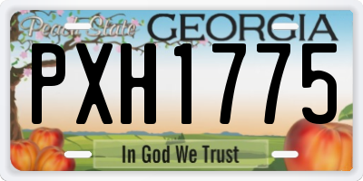 GA license plate PXH1775