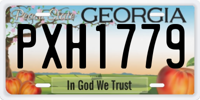 GA license plate PXH1779