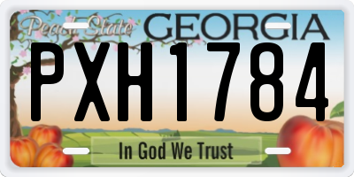 GA license plate PXH1784