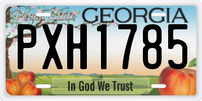 GA license plate PXH1785