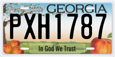 GA license plate PXH1787