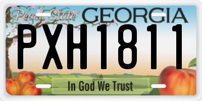 GA license plate PXH1811