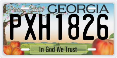 GA license plate PXH1826