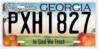 GA license plate PXH1827