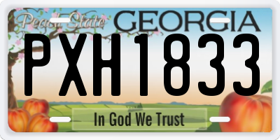 GA license plate PXH1833