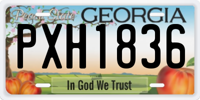 GA license plate PXH1836